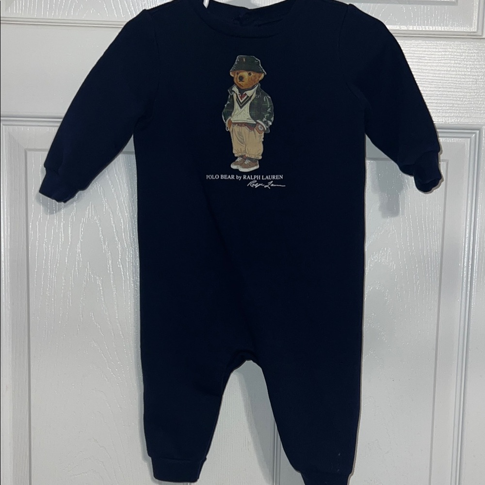 Polo Bear by Ralph Lauren Boys size 6 Month Navy One Piece Outfit